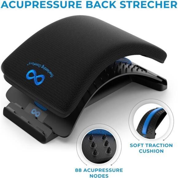 Everlasting Comfort Back Stretcher for Lower Back Pain Relief - Adjustable - Picture 3 of 7